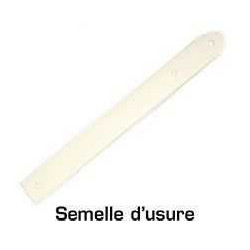 Semelle d'usure pour bâche à barres