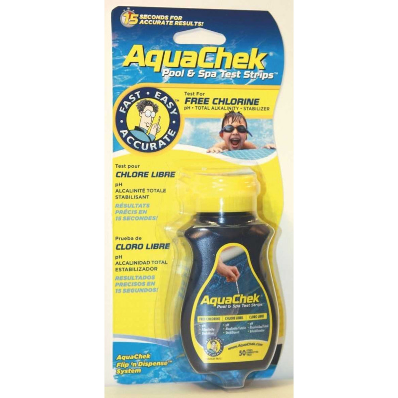 Testeur Aquacheck jaune 4 en 1 (chlore) Testeur Aquacheck jaune 4 en 1 (chlore)
