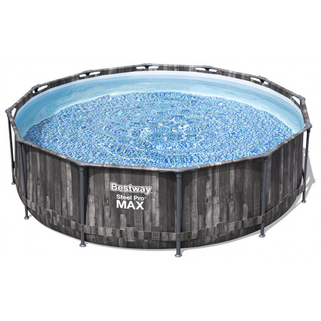 Piscine tubulaire ronde aspect bois veilli Bestway 3,66 x 1,00m