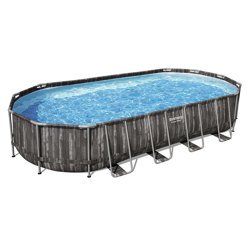 Piscine Tubulaire Ovale Bestway Power Steel X X M Aspect