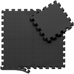 Tapis de sol Puzzle gris foncé 50 x 50cm, épaisseur 1,5cm (4 dalles)