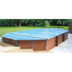 Bâche à barres sur mesure piscine bois