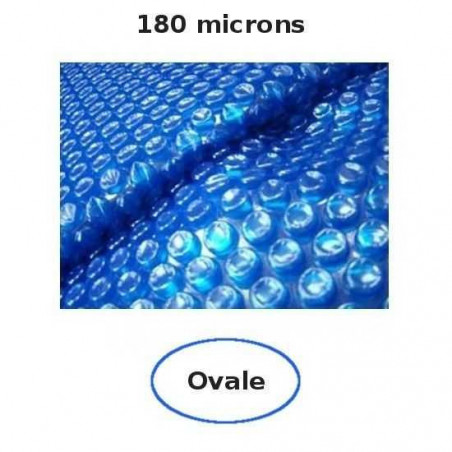 Bâche à bulles piscine hors-sol ovale 180 microns