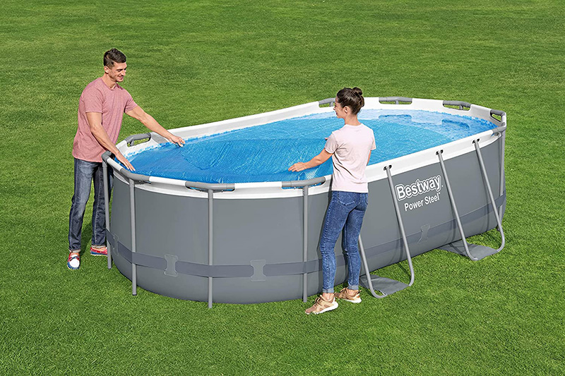 bâche à bulles pour piscine hors sol ovale Bestway