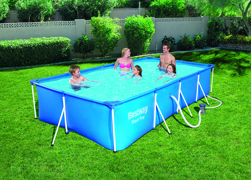 Piscine tubulaire rectangulaire Steel Pro Bestway 4,00 x 2,11 x 0,81m - C- Piscine