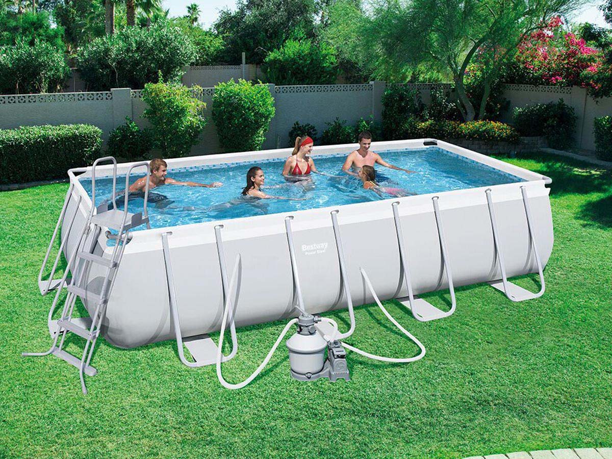 piscine tubulaire rectangulaire power steel 4,88 x 2,44 x 1,22m