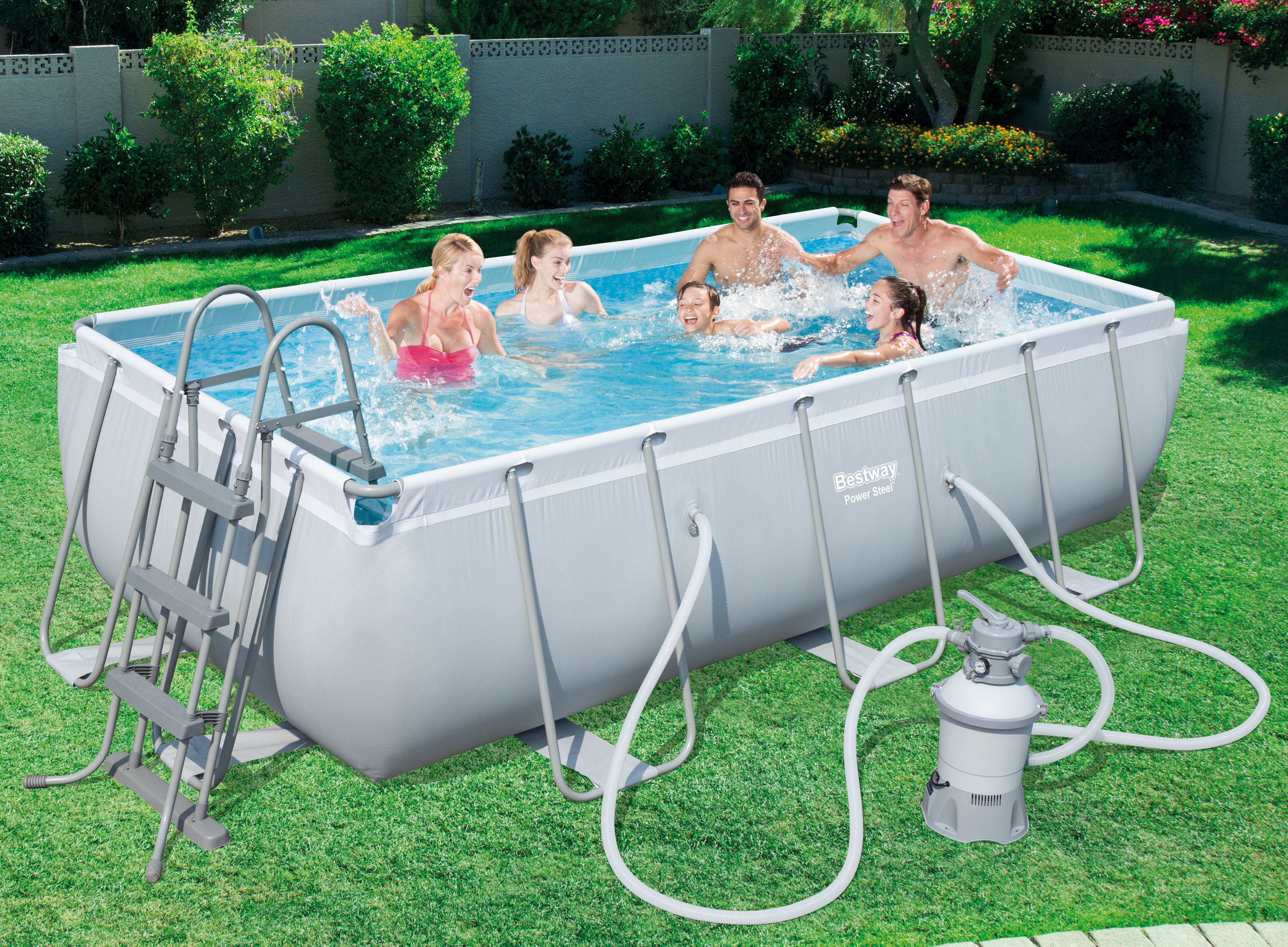 Piscine tubulaire rectangulaire Steel Pro Bestway