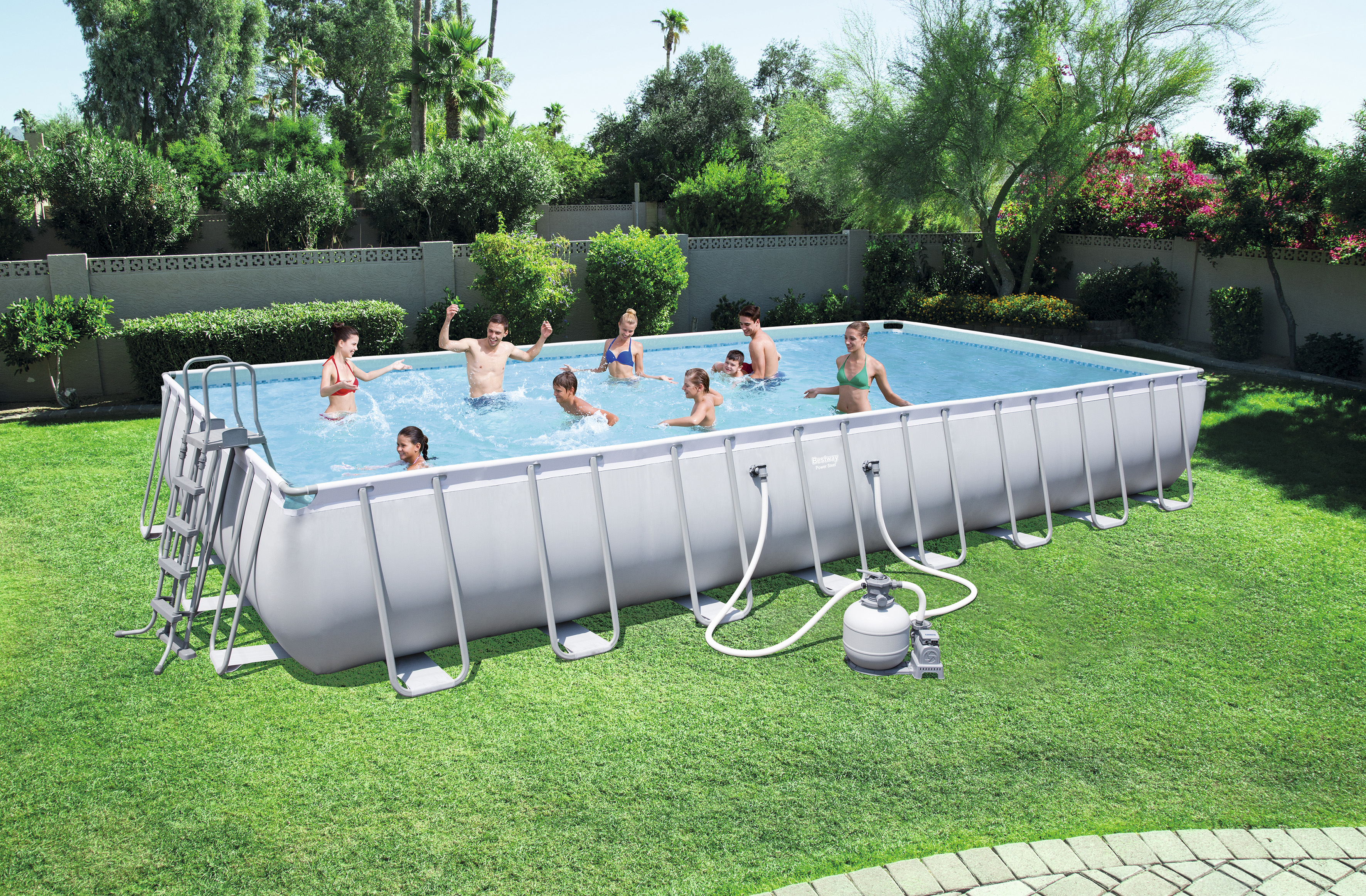 piscine tubulaire rectangulaire 956 x 488 x 132cm