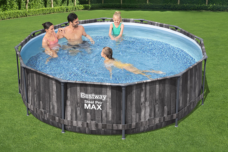 piscine steel pro max aspect bois vieilli 3.66 x 1.00m