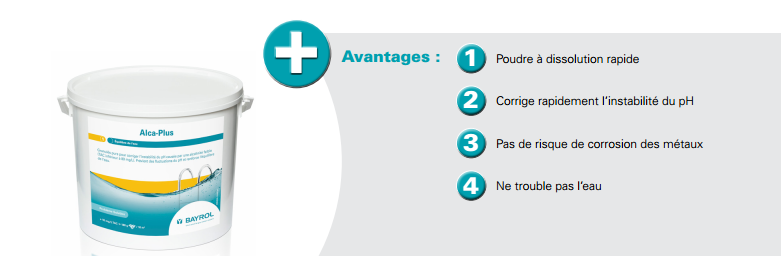 avantages, alcaplus, bayrol, ameliore l''efficacité de la floculation