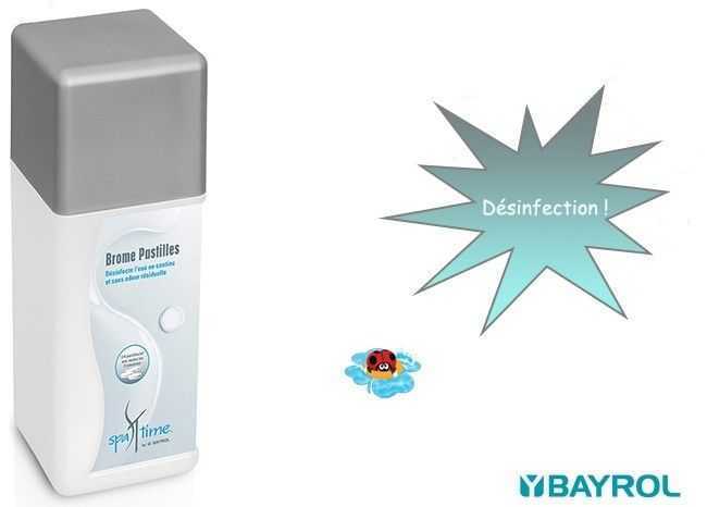 spatime, brome, bayrol, désinfection