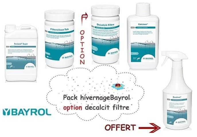 pack hivernage bayrol, option decalcit filtre, hivernage piscine