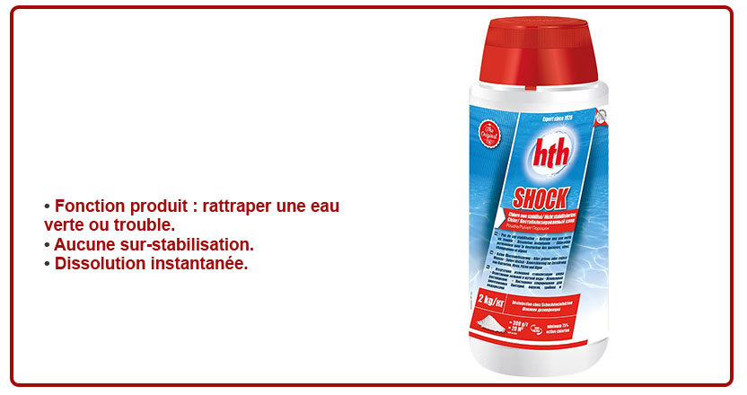 hth choc poudre, chlore choc