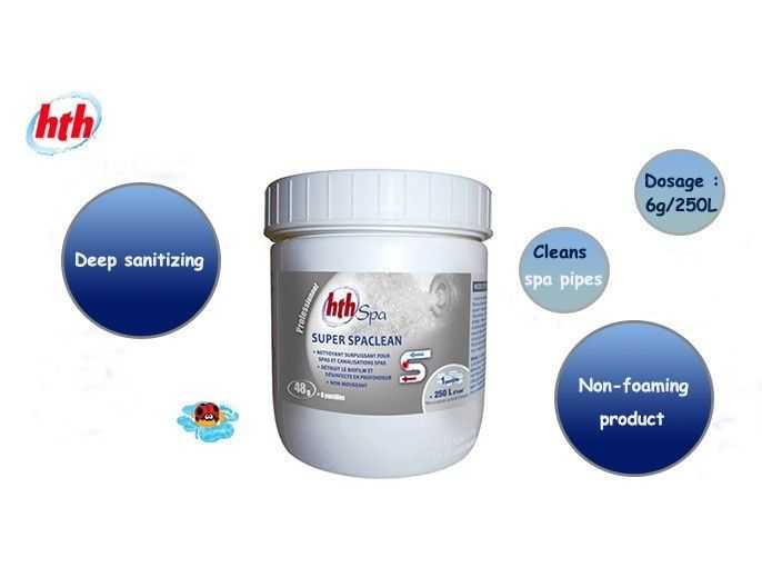 cleans spa pipes, hth, spa superclean