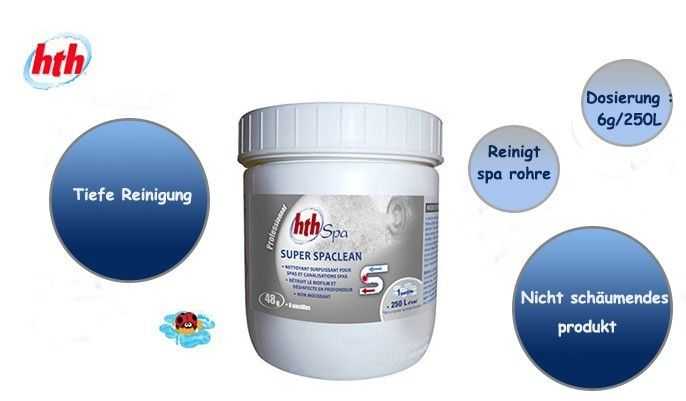 reinigt spa rohne, super spaclean, hth