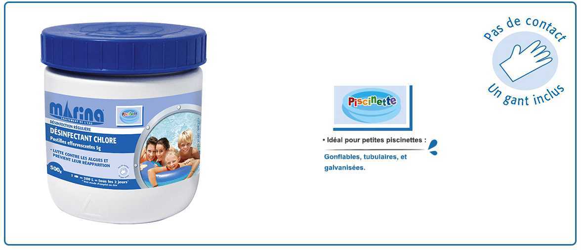 chlore pastilles effervescentes 5g pour petites piscines