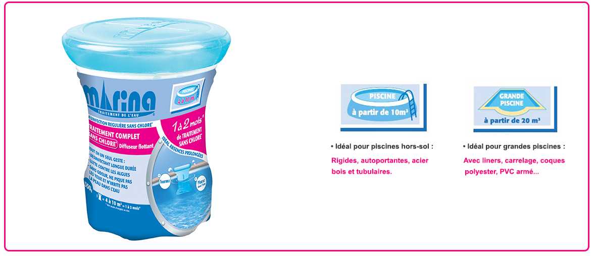 diffuseur sans chlore 800g marina