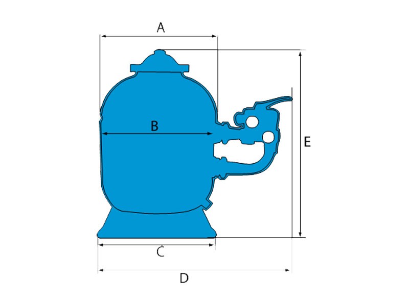 dimensions filtre à sable pro side hayward