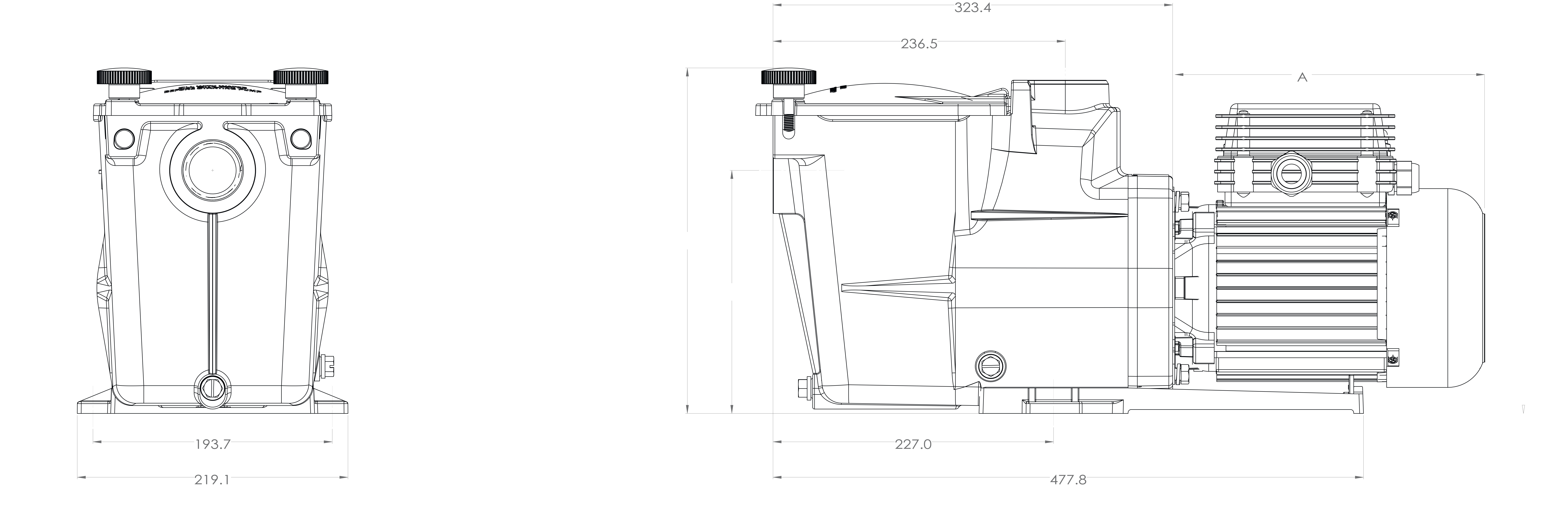 dimensions pompe superpump pro