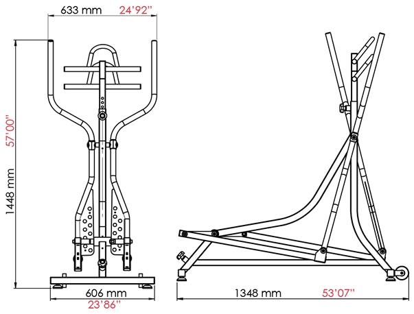 dimensions ellipse poolbiking orbital