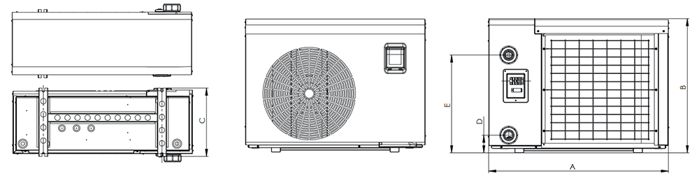 Dimensions of ZODIAC HPO Heat Up