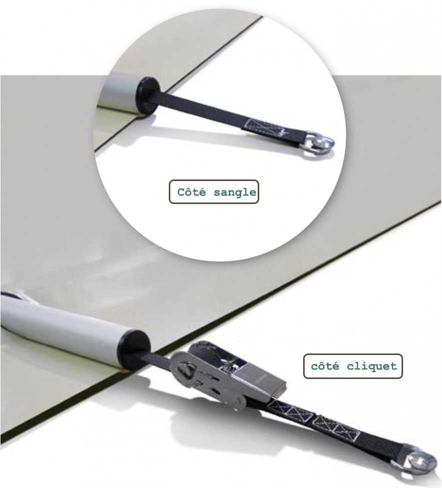 kit anti soulevement dans tube aluminium pour les couvertures à barres