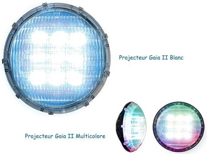 projecteur Gaia II multicolore et blanc